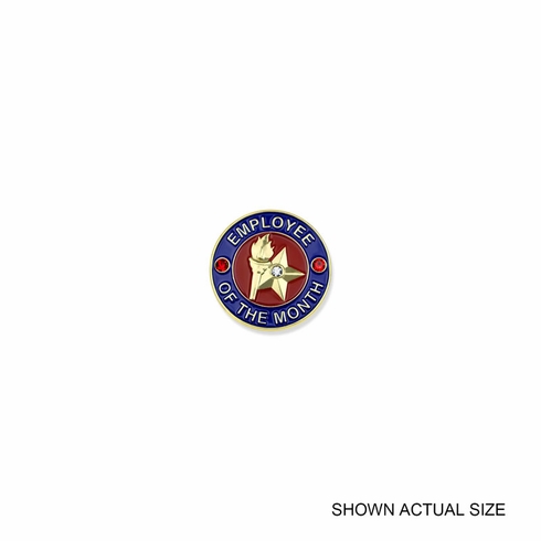 1-1/8 Inch July Employee of the Month Enameled Lapel Pin
