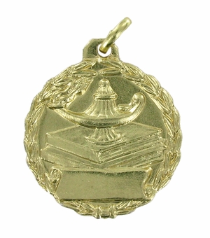 1-1/8 Inch Blank Gold Medal with Customizable Back