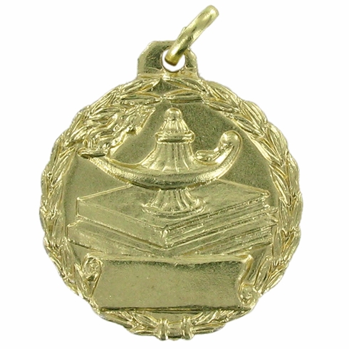 1-1/8 Inch Blank Gold Medal with Customizable Back