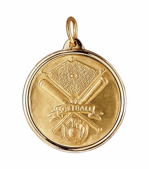 1 1/8 INCH MEDAL FRAME, SOFTBALL 1 INCH MEDALLION - MULTIPLE COLORS