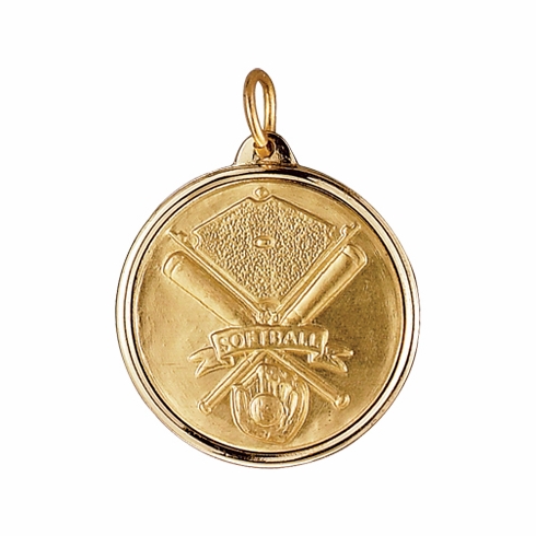 1 1/8 INCH MEDAL FRAME, SOFTBALL 1 INCH MEDALLION - MULTIPLE COLORS