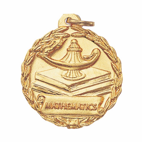 1-1/8 Inch Gold English Medal with Customizable Back