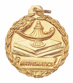 1-1/8 Inch Gold English Medal with Customizable Back