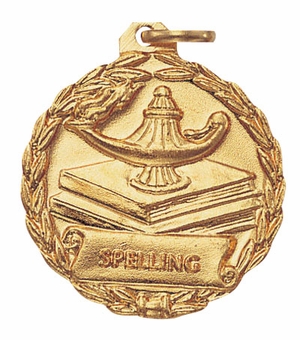 1-1/8 INCH MEDAL, SPELLING