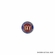 1-1/8 INCH RISK MANAGEMENT THROUGH TEAMWORK BLUE & RED ENAMELED GOLD LAPEL PIN