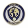 1-1/8 INCH SHIELD AND GLOBE COVID-19 "VACCINATED" LAPEL PIN