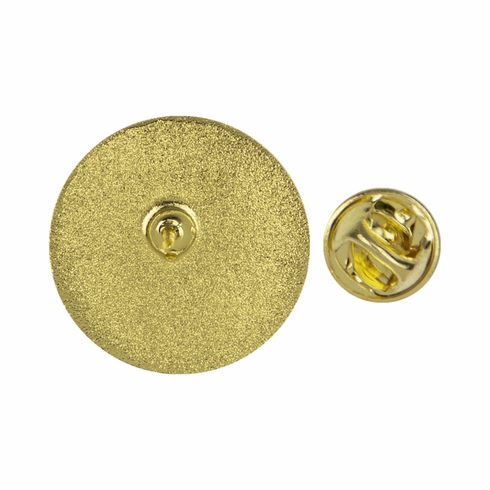 1-1/8 INCH SHIELD AND GLOBE COVID-19 "VACCINATED" LAPEL PIN