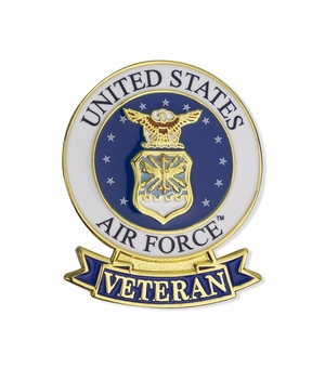 1-1/8 INCH U.S. AIR FORCE VETERAN LAPEL PIN