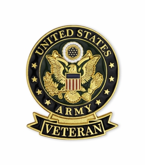 1-1/8 Inch U.S. Army Veteran Carded Lapel Pin