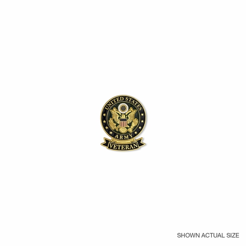 1-1/8 INCH U.S. ARMY VETERAN LAPEL PIN