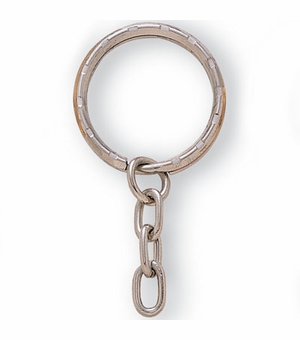 1-1/8 SILVER KEYRING & CHAIN