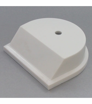 1-1/8 X 3-3/4 X 3-1/2 WHITE PLASTIC BASE