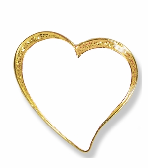 1/2 INCH SPARKLE MODERN WHITE HEART LAPEL PIN