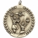 1-3/4 Inch 3D Die-Cast Cheerleading Medal in Brass, Silver, or Bronze with Customizable Back