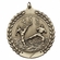 1-3/4 Inch 3D Karate Medal in Brass, Silver, or Bronze with Customizable Back