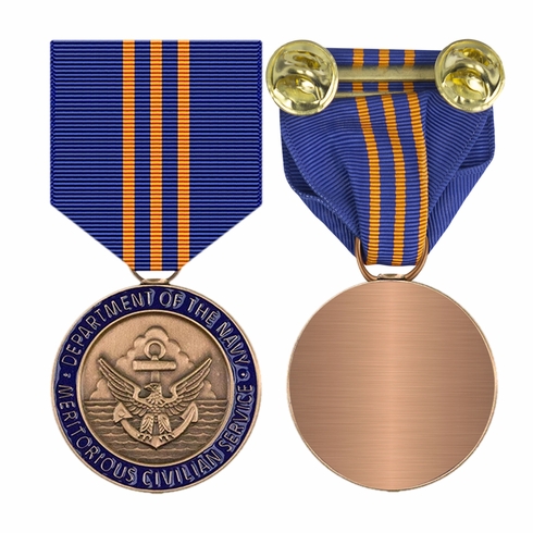 1-3/4 INCH DEPARTMENT OF THE NAVY MERITORIOUS CIVILIAN SERVICE MEDAL