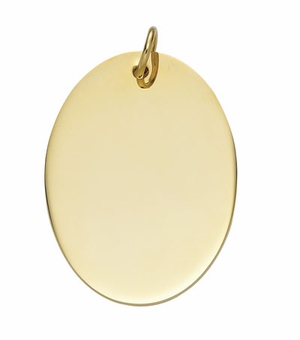 1-3/4 Inch in Diameter Customizable Blank Gold Plated Keytag