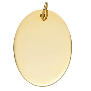 1-3/4 Inch in Diameter Customizable Blank Gold Plated Keytag