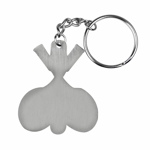 1-3/4 INCH PEWTER TENNIS KEY CHAIN