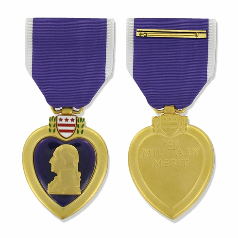 1-3/4 INCH PURPLE HEART MILITARY MEDAL