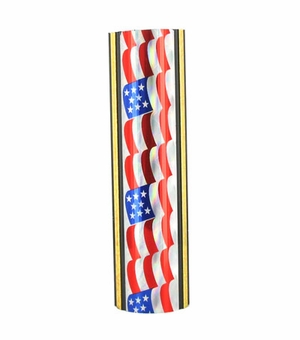 1-3/4 INCH U.S. FLAG ROUND PLASTIC COLUMN
