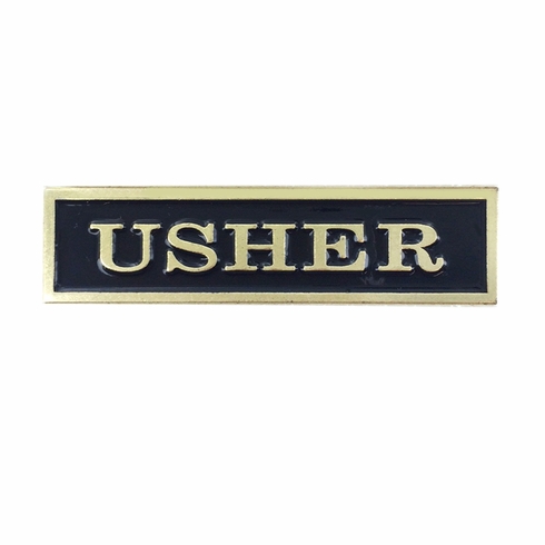 1-3/4 X 7/16 INCH USHER LAPEL PIN