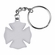 1-3/8 INCH FIREFIGHTER MALTESE CROSS PEWTER KEY CHAIN