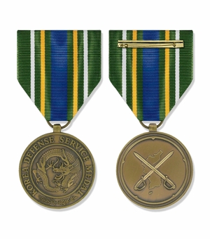 1-3/8 INCH KOREAN DEFENSE SERVICE MILITARY MEDAL