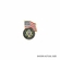 1-5/8 INCH ENAMELED GOLD U.S. ARMY SYMBOL AND FLAG LAPEL PIN