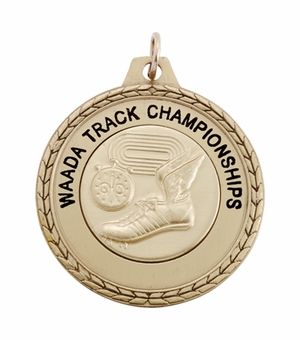 1 5/8 INCH MEDAL FRAME, TRACK GENERAL 1 INCH MEDALLION - MULTIPLE COLORS