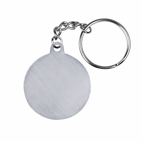 1-5/8 INCH PARAMEDIC STAR OF LIFE BLUE ENAMEL PEWTER KEY CHAIN