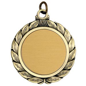 1-7/8 INCH ANTIQUED MEDAL FRAME-HOLDS 1 INCH INSERT-MULTIPLE COLORS