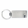 1-7/8 x 7/8 INCH SATIN SILVER FINISH PILL BOX KEY CHAIN