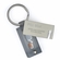 1-7/8 x 7/8 INCH SATIN SILVER FINISH PILL BOX KEY CHAIN