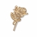 1 INCH 24K GOLD PLATED ROSE PIN