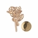 1 INCH 24K GOLD PLATED ROSE PIN
