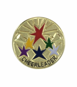 1 INCH CHEERLEADER LAPEL PIN