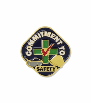 1 INCH COMMITMENT TO SAFETY LAPEL PIN
