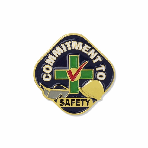 1 INCH COMMITMENT TO SAFETY LAPEL PIN
