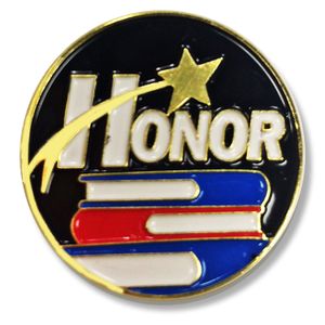 1 INCH DIAMETER HONOR LAPEL PIN