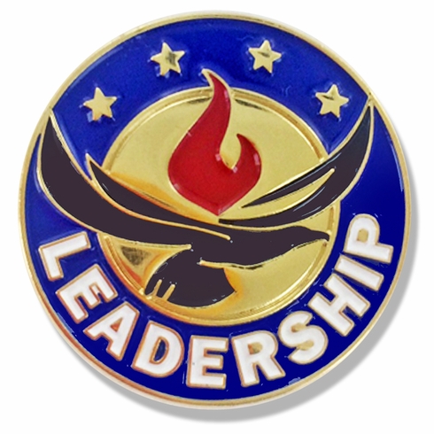 1 INCH DIAMETER LEADERSHIP LAPEL PIN