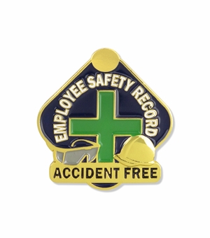 1 INCH EMPLOYEE SAFETY RECORD ACCIDENT FREE LAPEL PIN