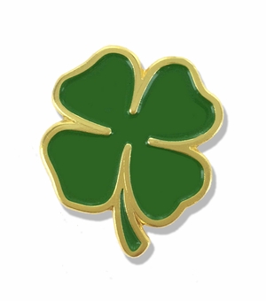 1 INCH FOUR LEAF CLOVER LAPEL PIN