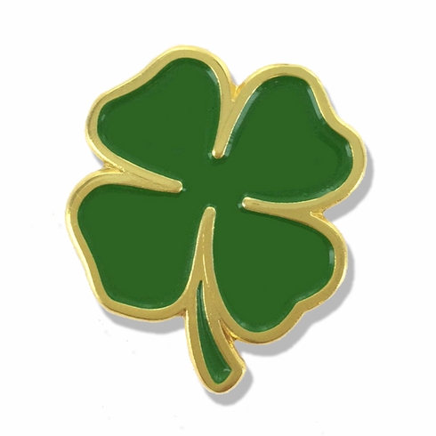 1 INCH FOUR LEAF CLOVER LAPEL PIN