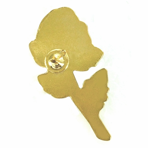 1 INCH HEIGHT PINK ROSE LAPEL PIN