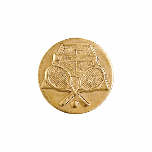 1-Inch in Diameter Round Metal Tennis Medallion Insert in Multiple Colors