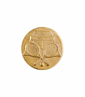 1-Inch in Diameter Round Metal Tennis Medallion Insert in Multiple Colors