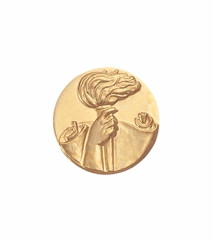 1-Inch in Diameter Round Metal Torch Medallion Insert in Multiple Colors