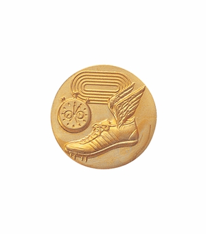 1-Inch in Diameter Round Metal Track Medallion Insert in Multiple Colors