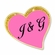 1 INCH MODERN SPARKLED PINK ENAMELED HEART WITH GOLD BORDER LAPEL PIN